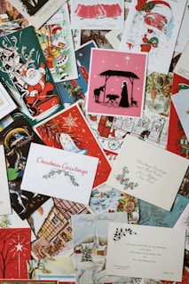 assorted greeting cards