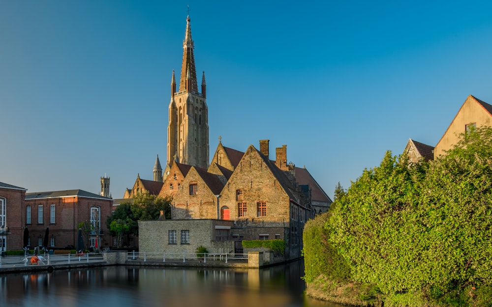 cathedral near lake