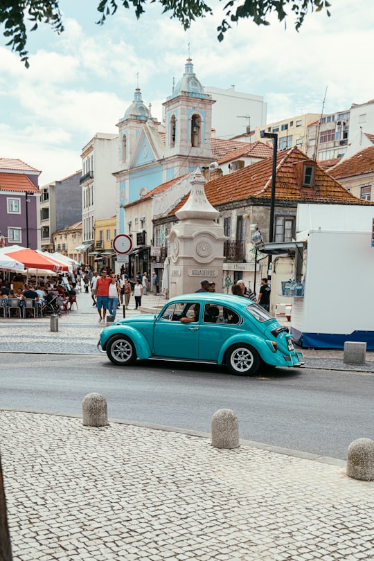 Volkswagen Beetle on road in Lissabon Portugal