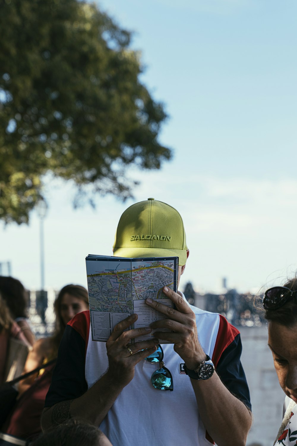 man holding map