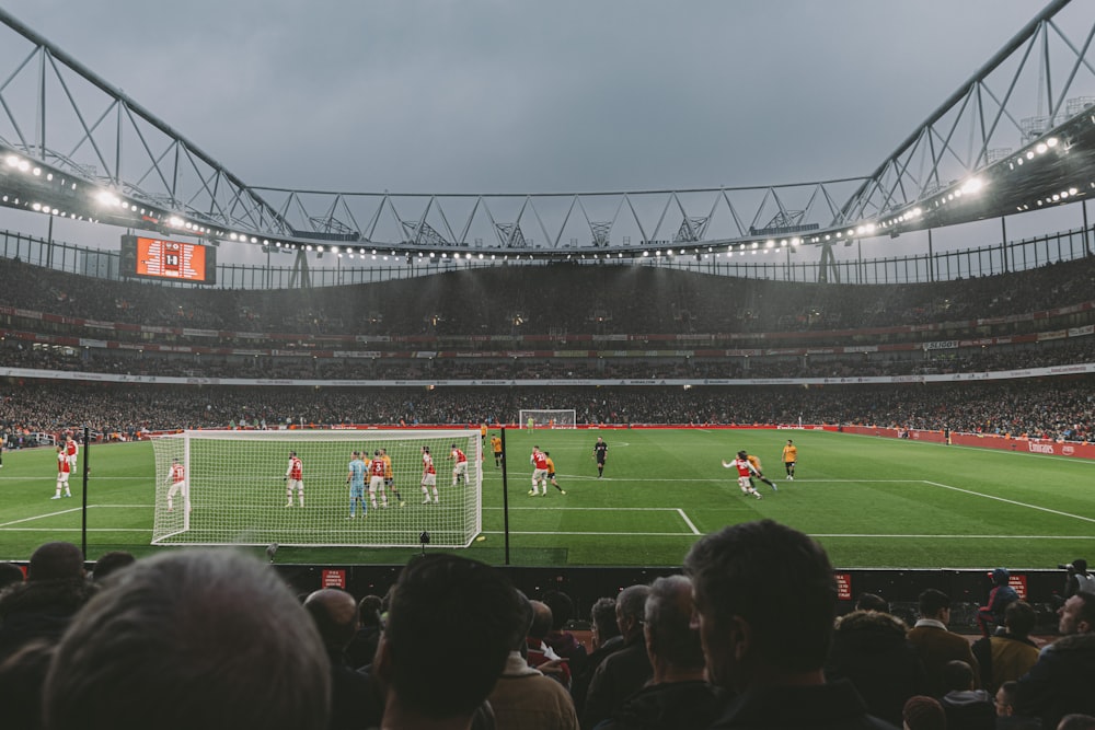 people in soccer stadium