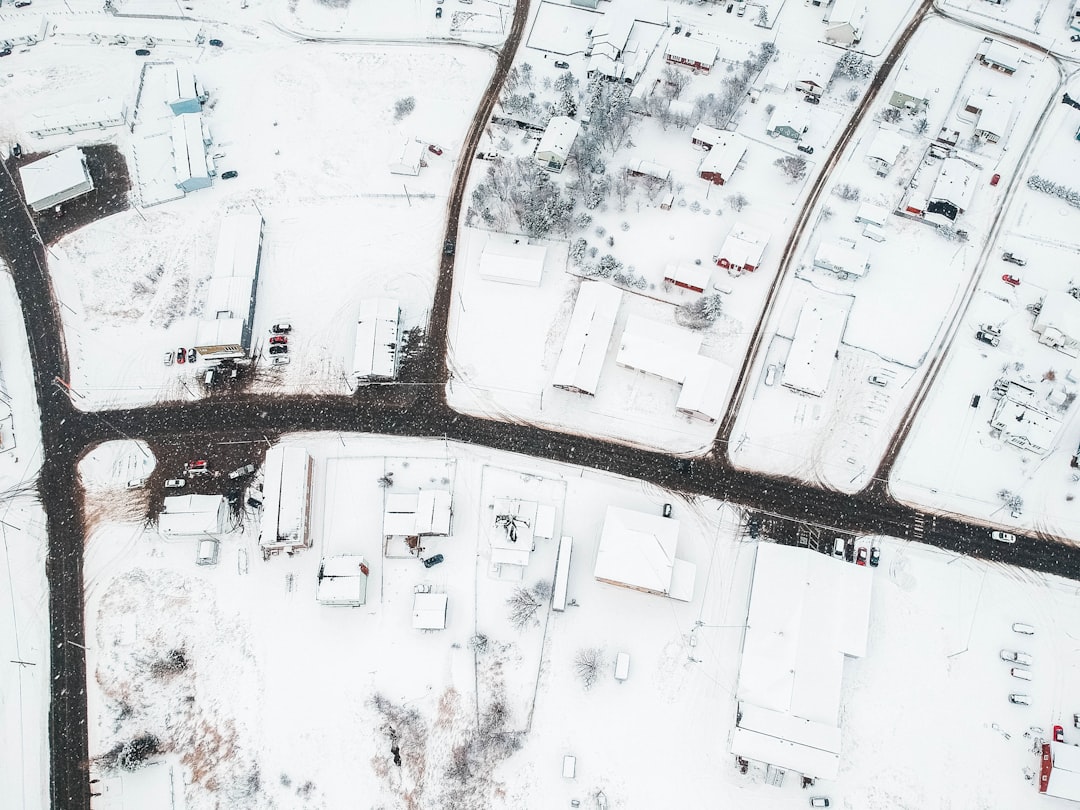 houses covered with snow