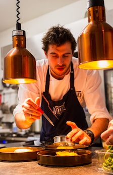 Chef George Eleter preparing food