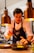man preparing food