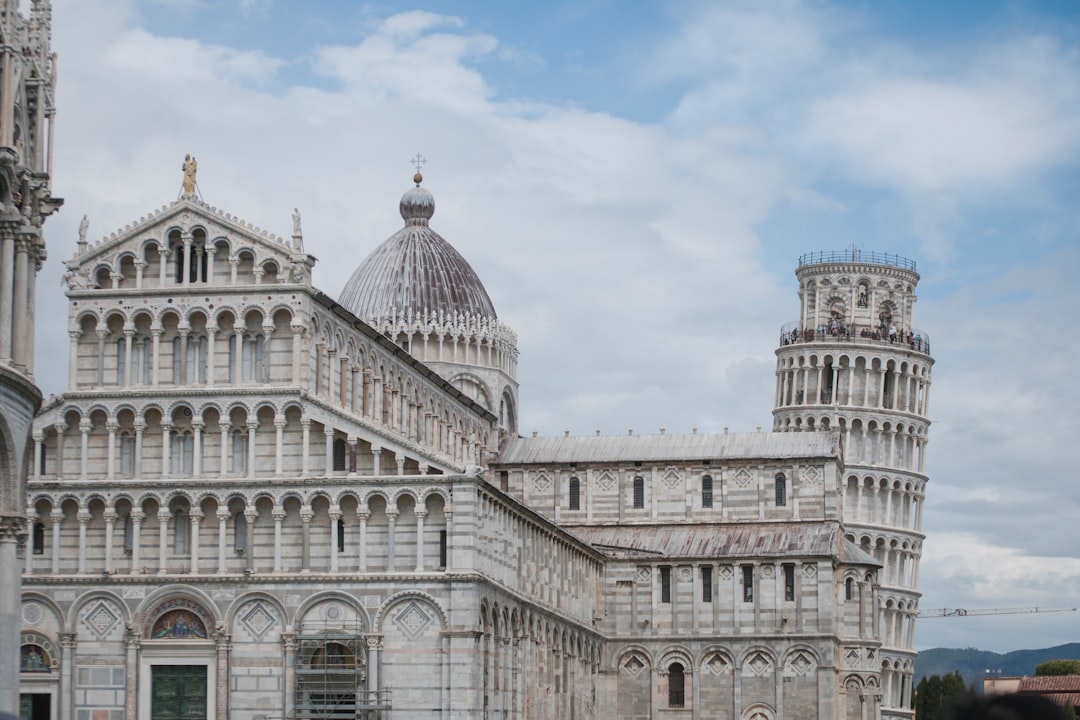 people near Leaning Tower of Pisa