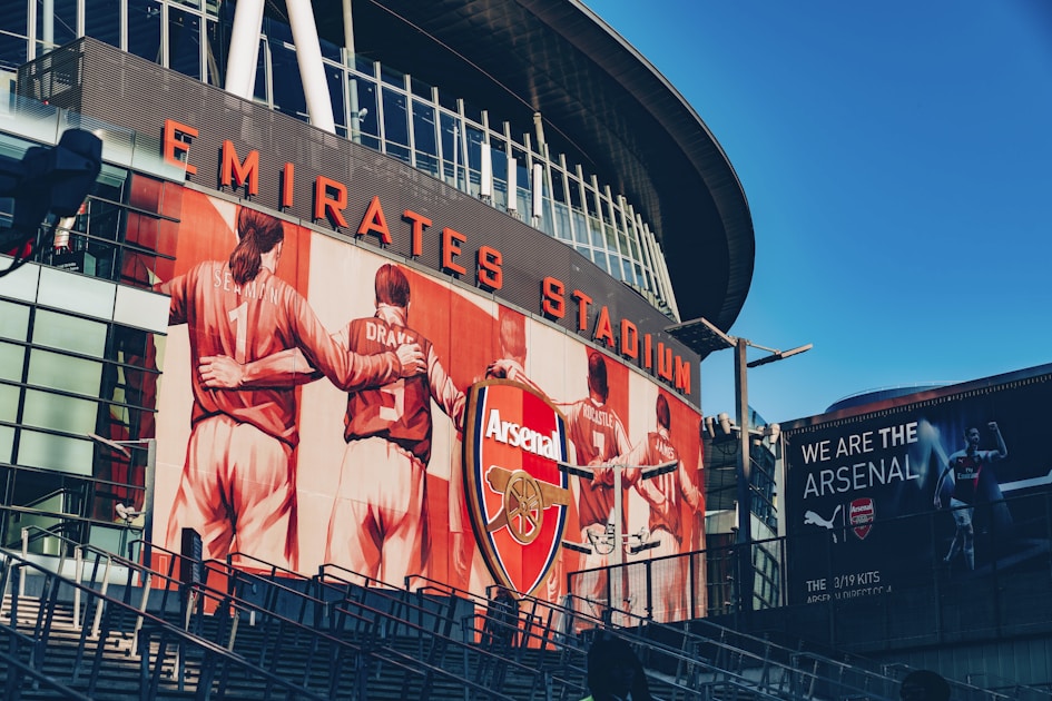 Vista do Emirates Stadium, casa do Arsenal