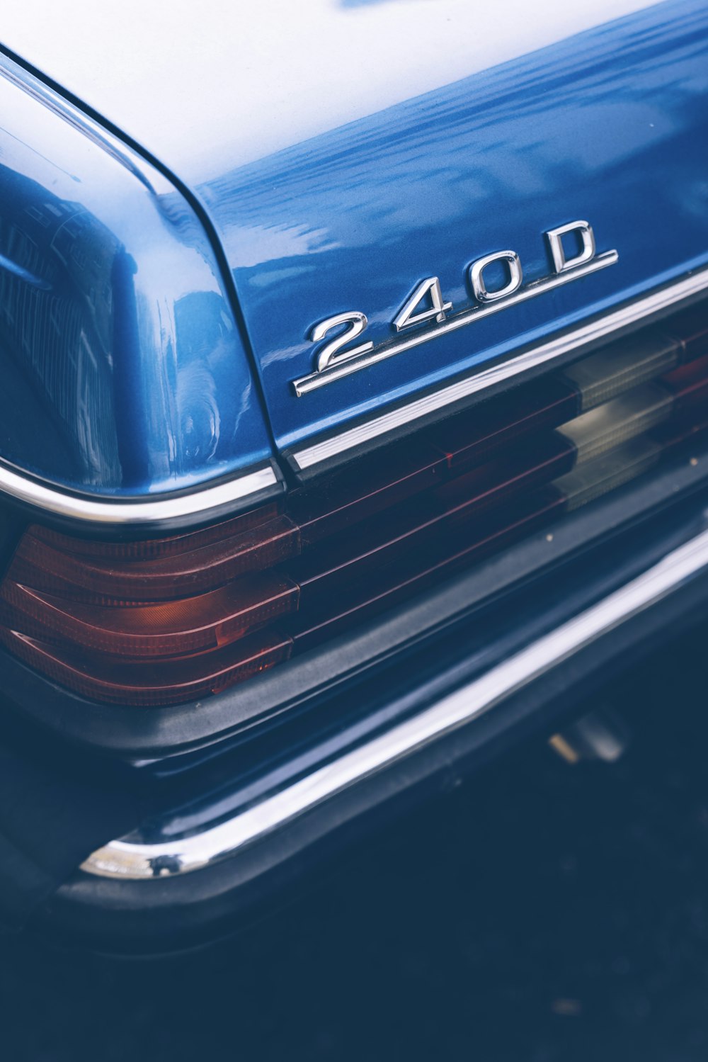 blue 240D car