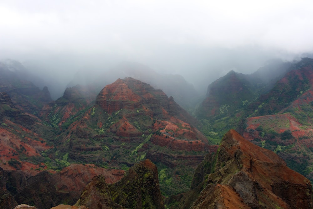 brown and green mountain