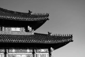 black and gray temple