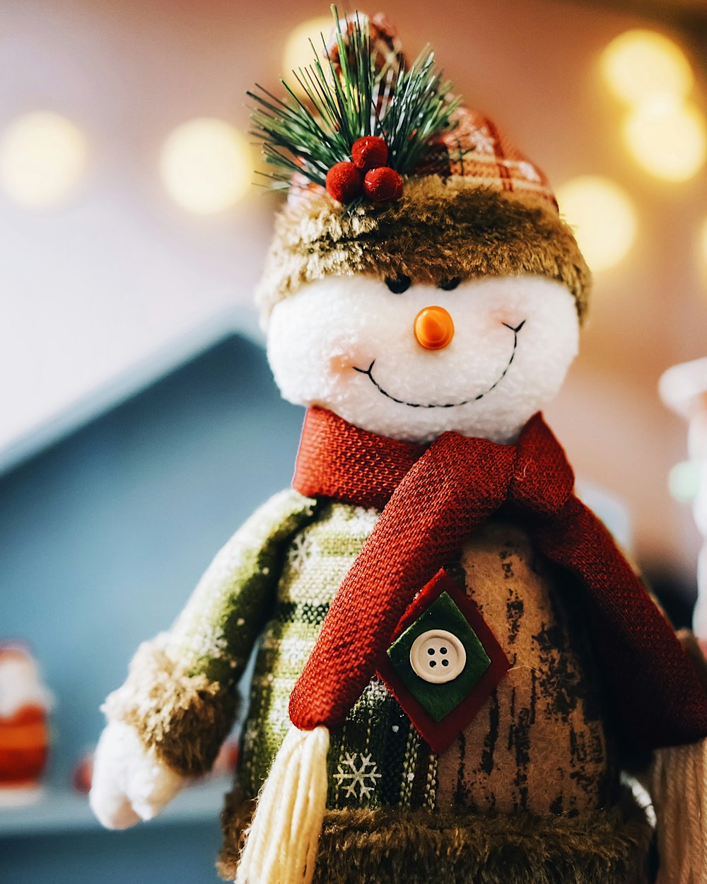 snowman plush toy photograph