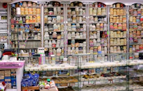 A vibrant display of colorful crafting materials neatly arranged in Lazura’s online store.