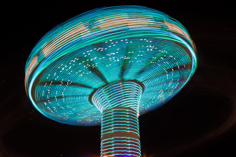 amusement ride at night