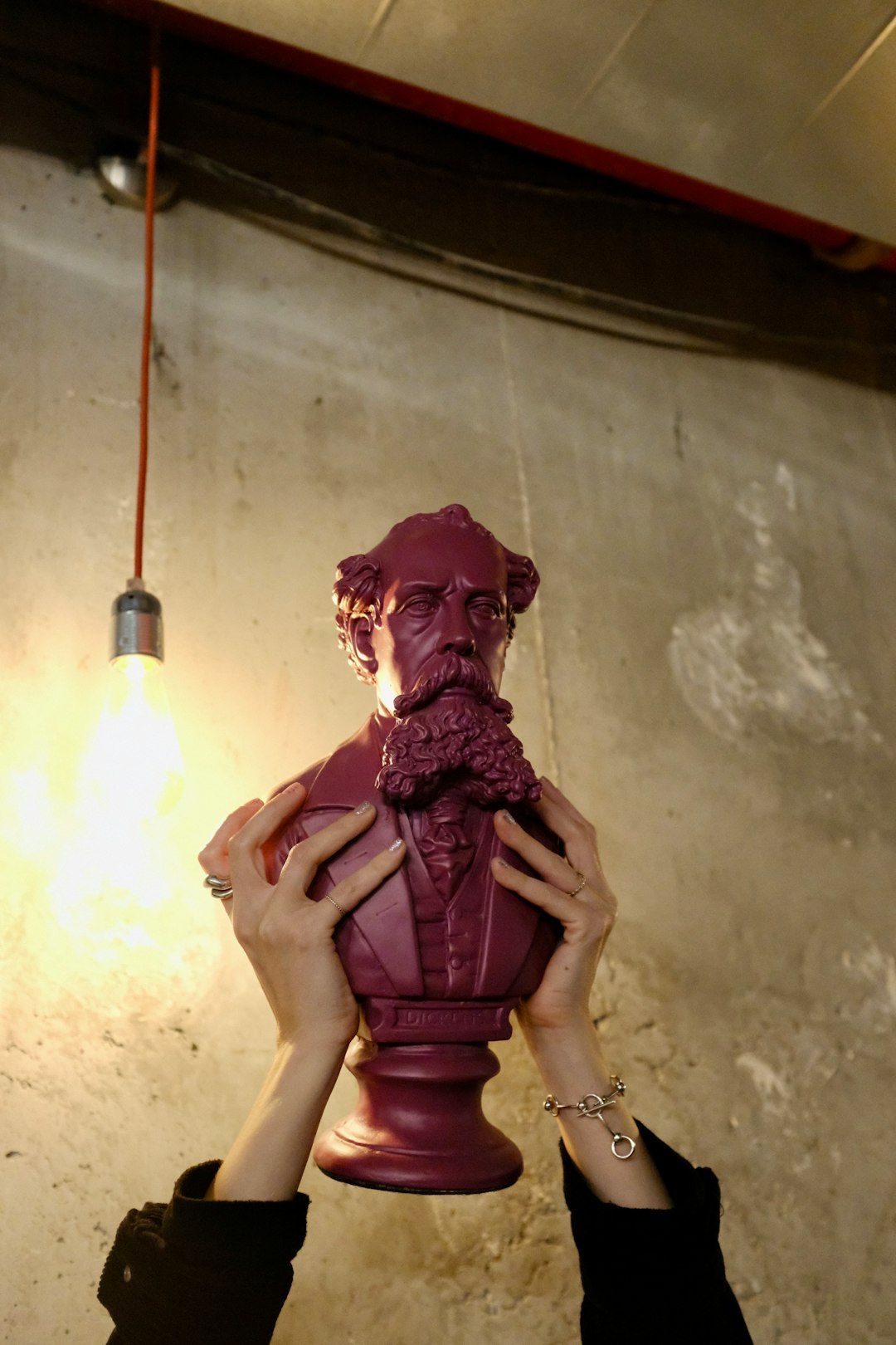 red male bust