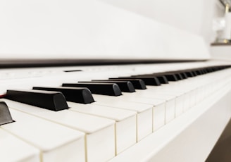 white piano keys