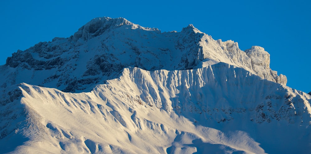 mountain covered with snow