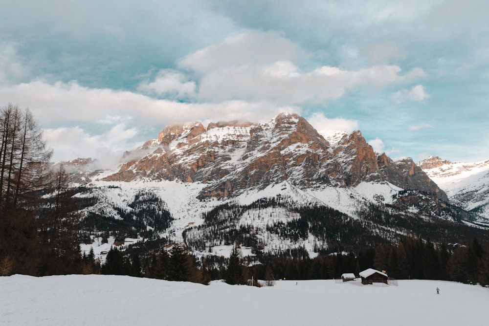 mountain covered with snow