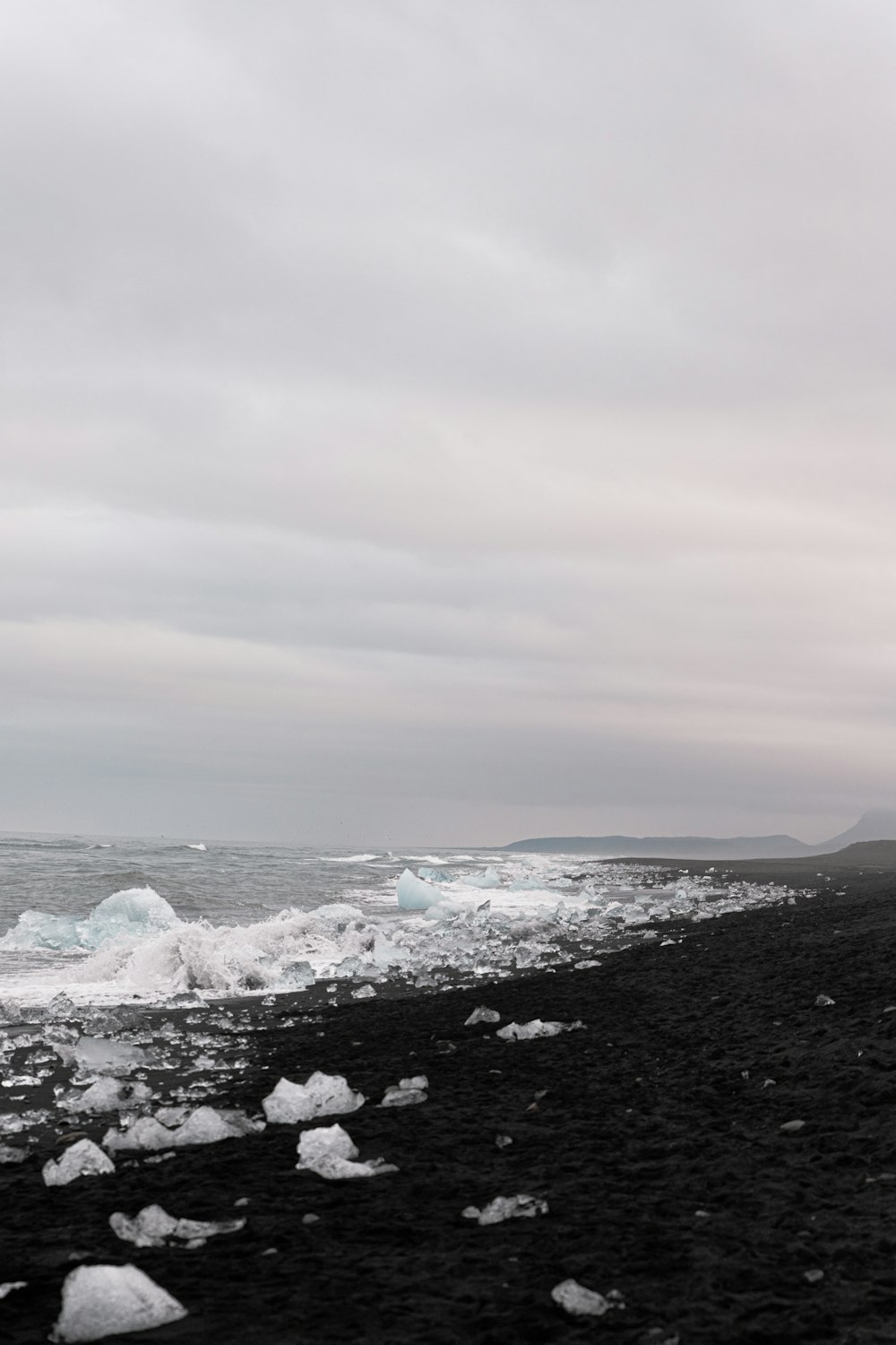 snow on shore