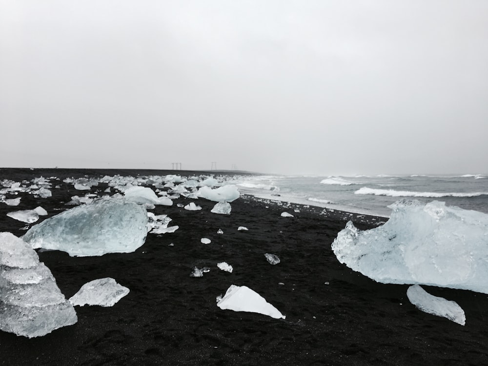 ice bergs on water