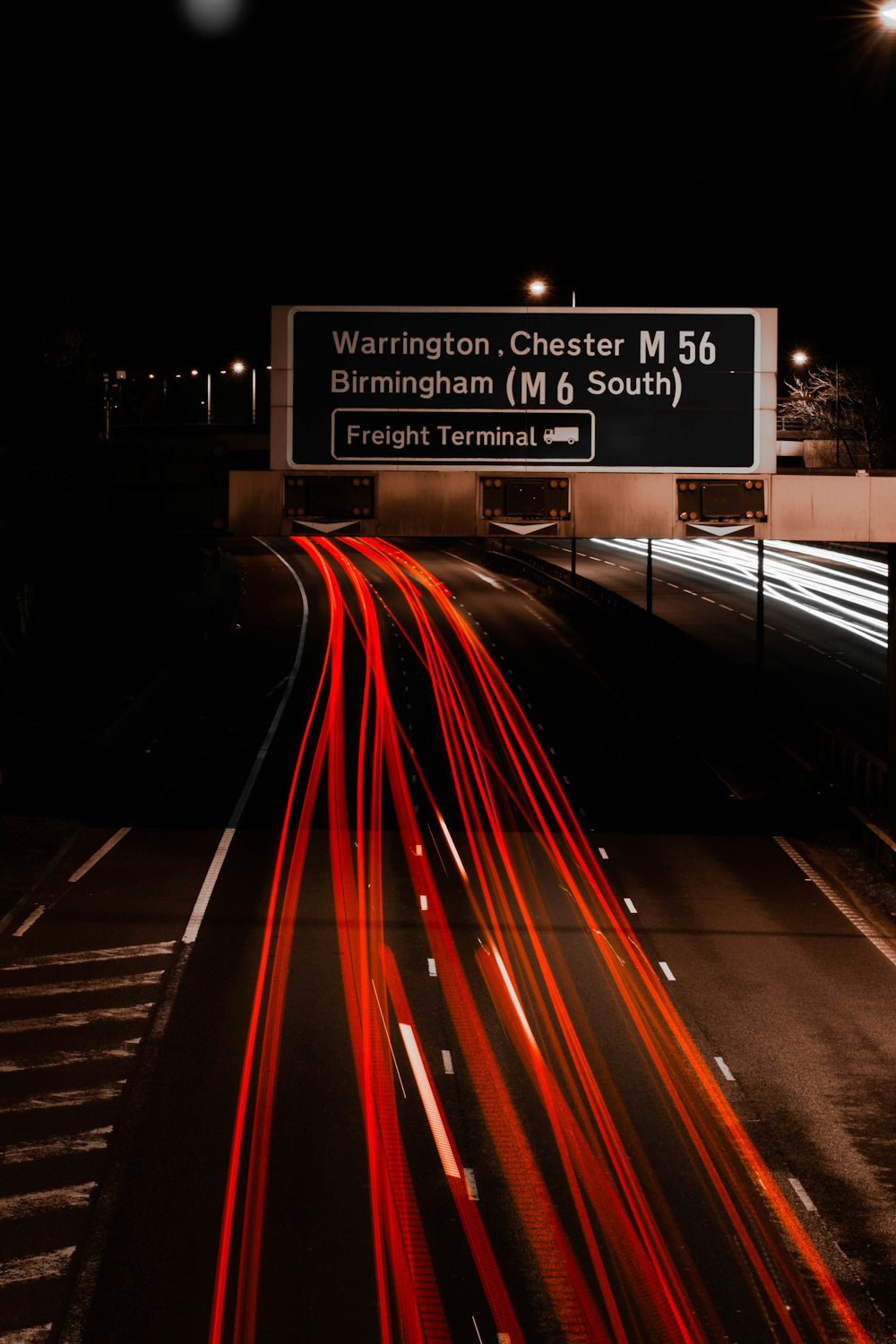 Washington Chester signage in timelapse photo