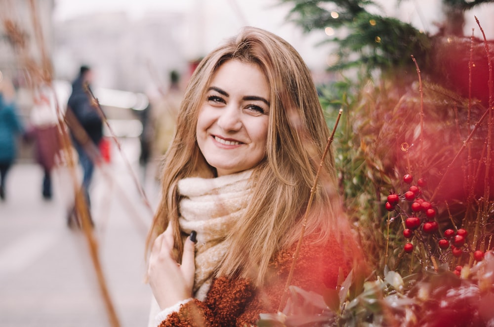 foto de mujer sonriente