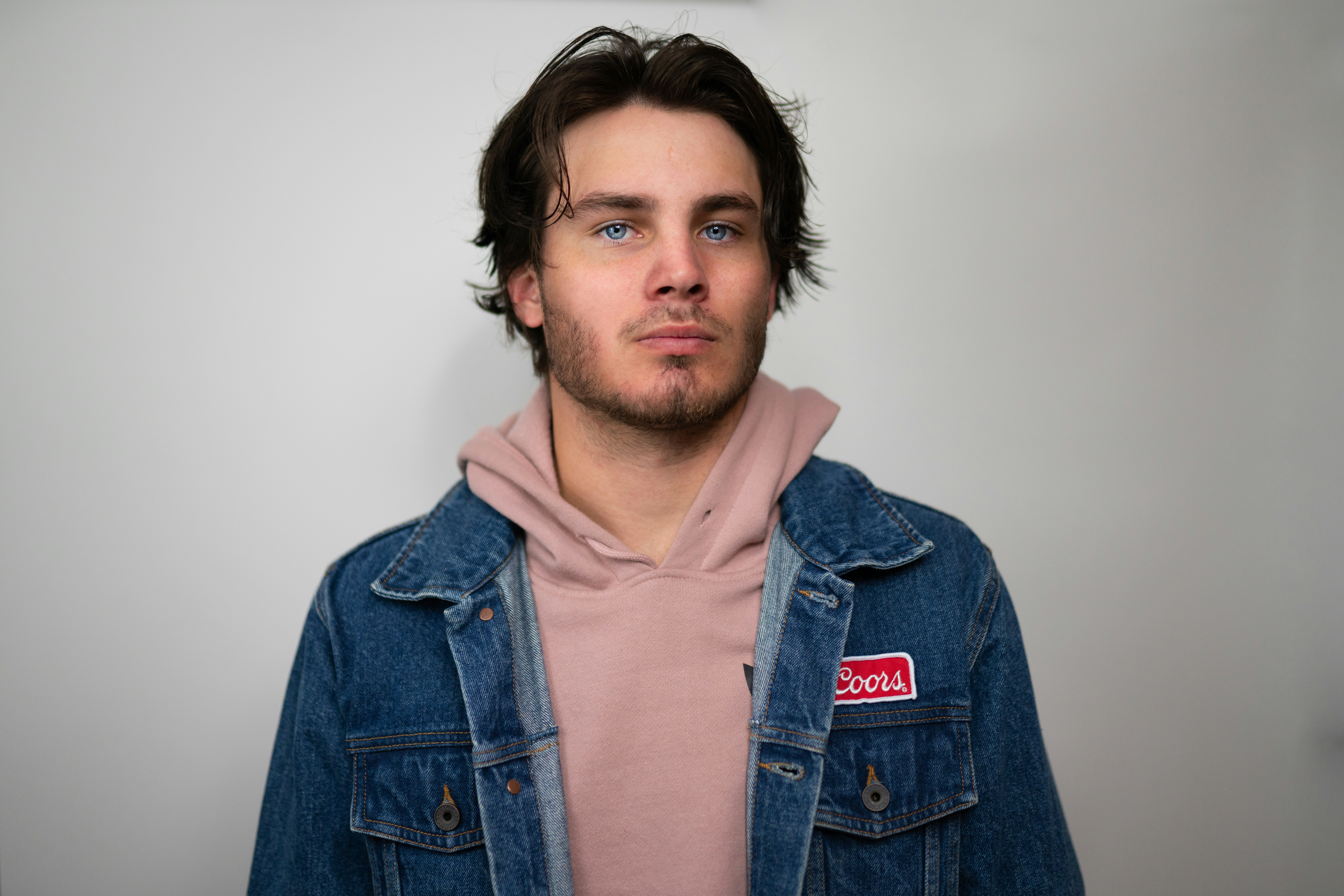 Portrait of male in a denim jacket