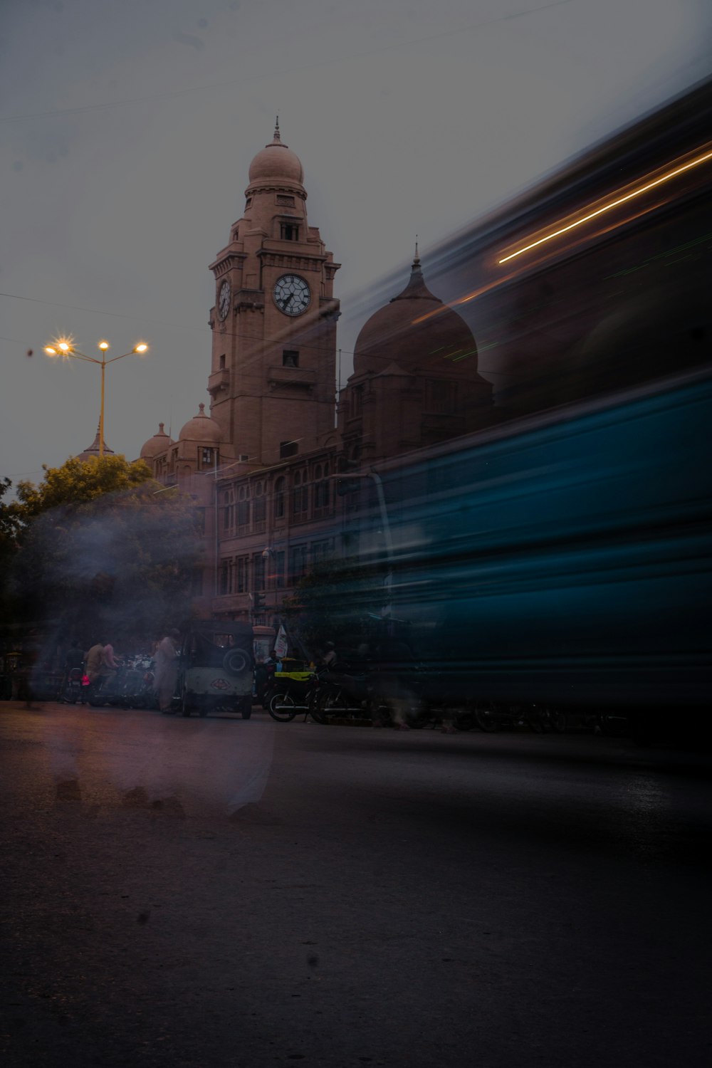 time lapse photography of basilica during night time