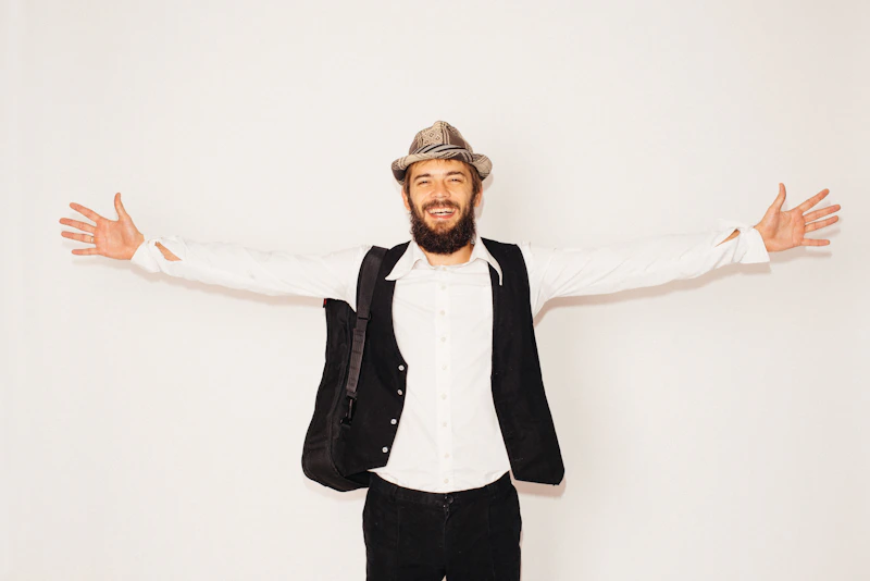 Happy sugar daddy in Canada embracing life's luxuries