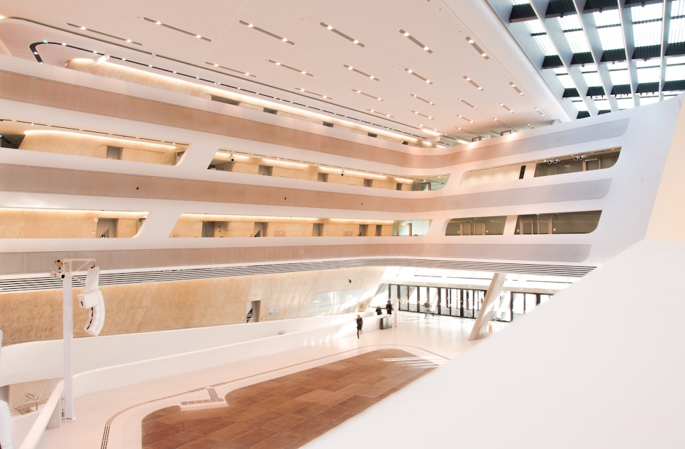 white and brown building interior