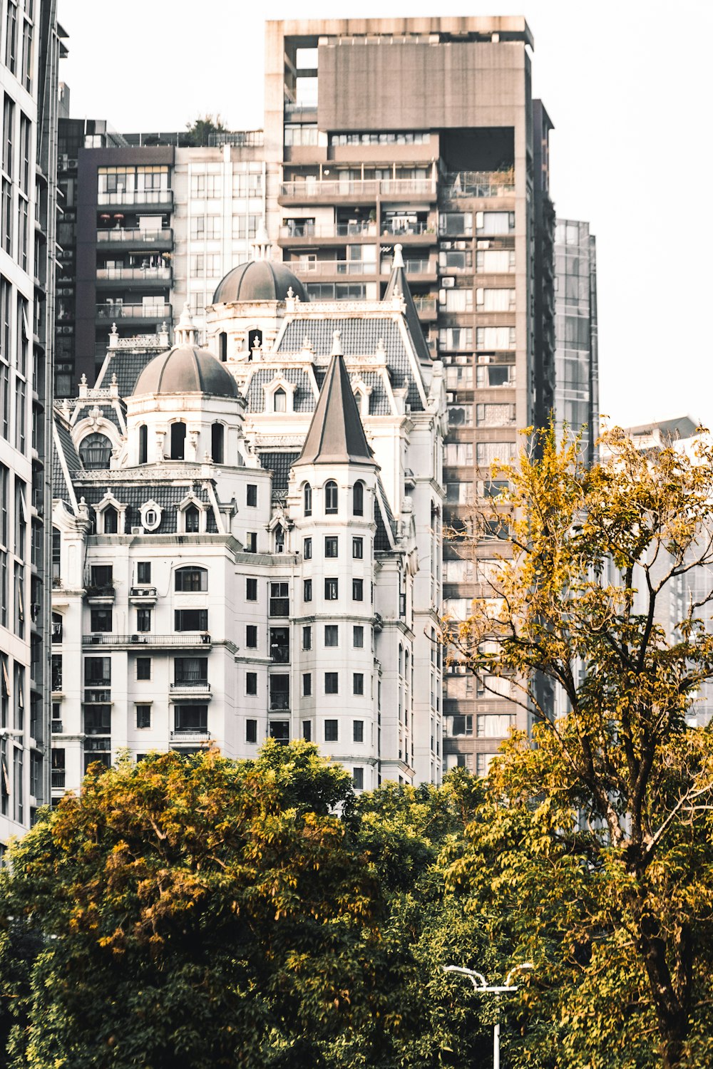 low-angle photography of high-rise buildings