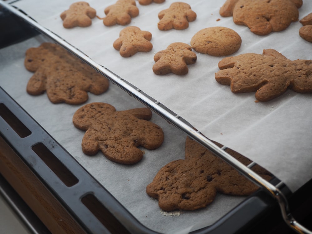 baked cookies on oven