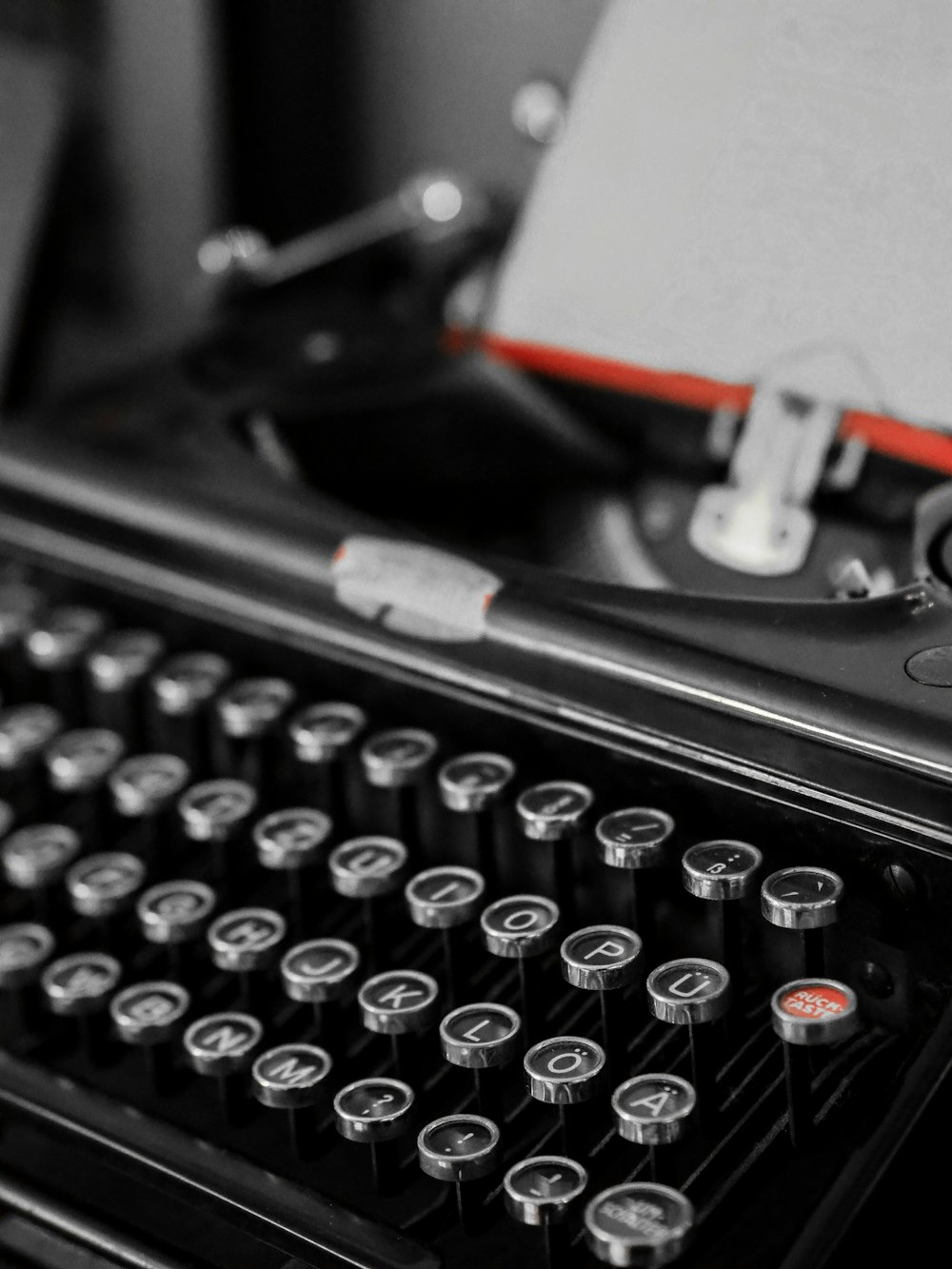 black typewriter