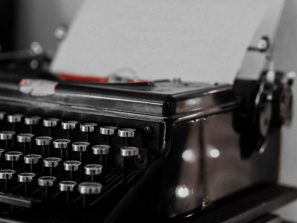 black typewriter