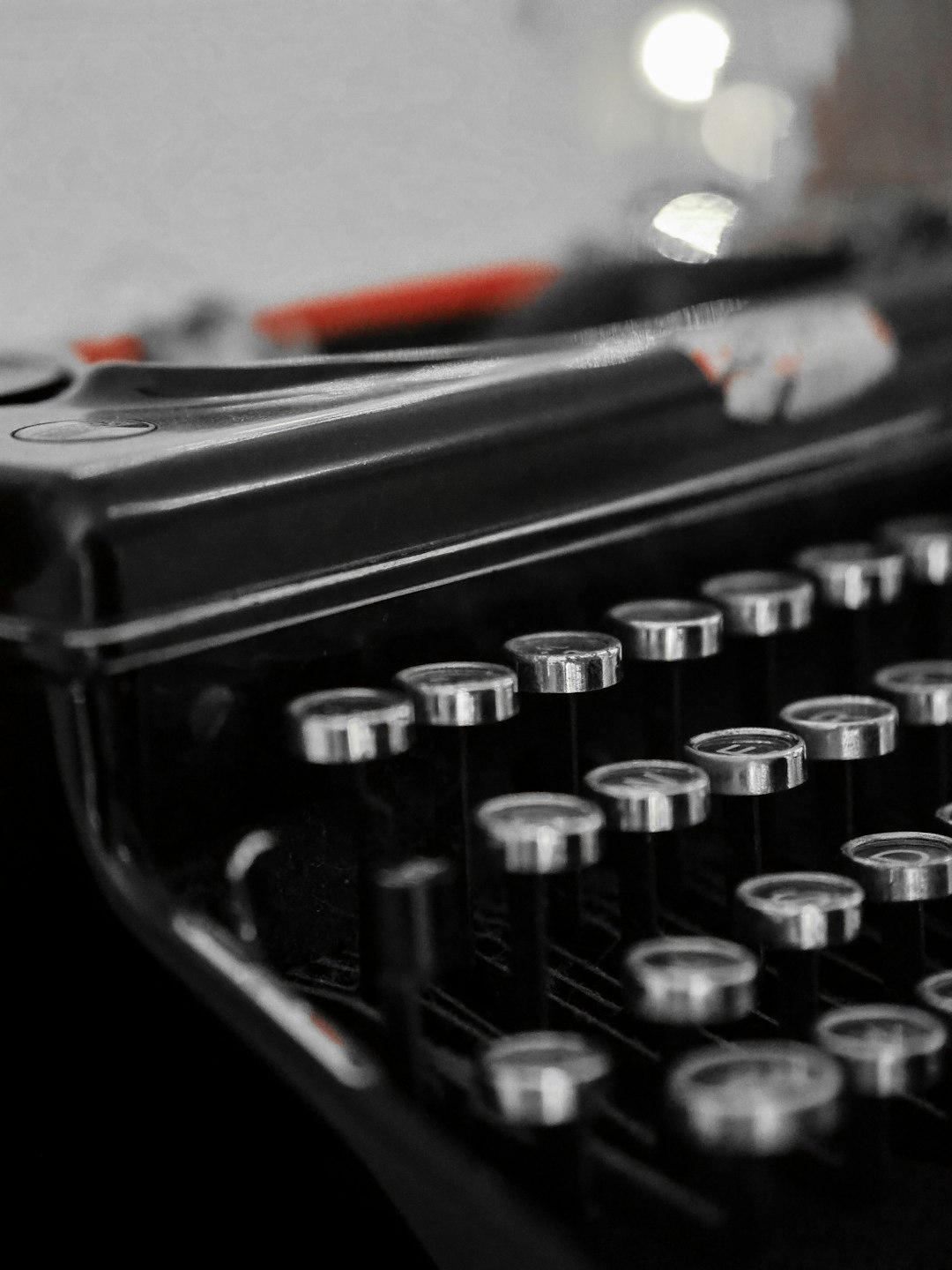 close up photography of typewriter