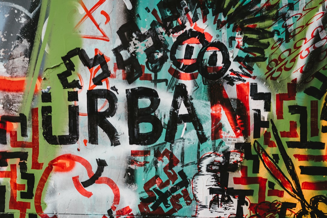 multicolored urban graffiti wall