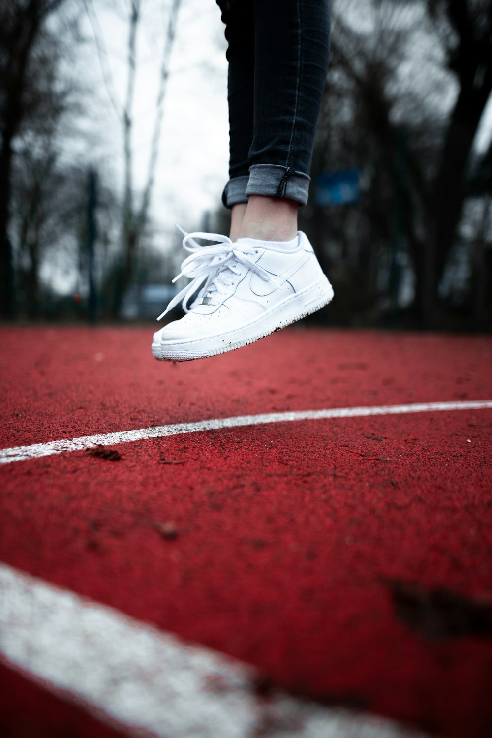 time-lapse photography of a jumpshot