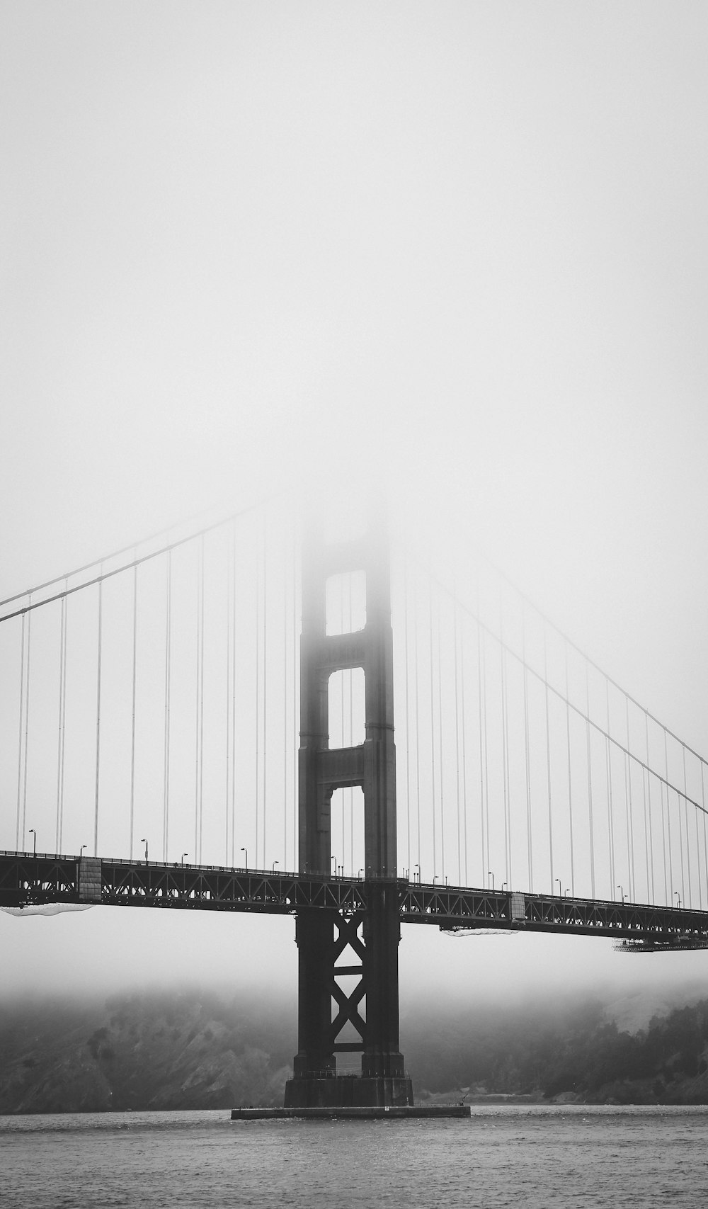 grayscale photography of Golden State Bridge