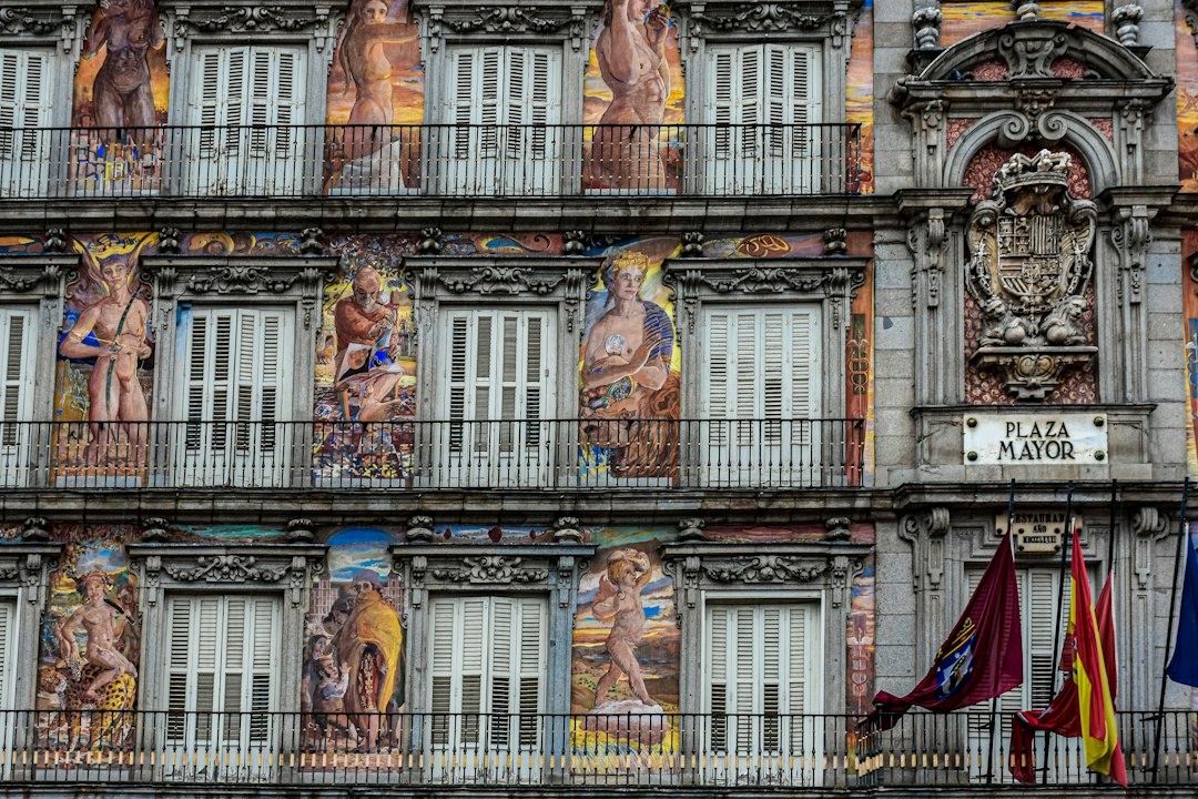 architectural photography of gray building, Plaza Mayor in Madrid - Historic building