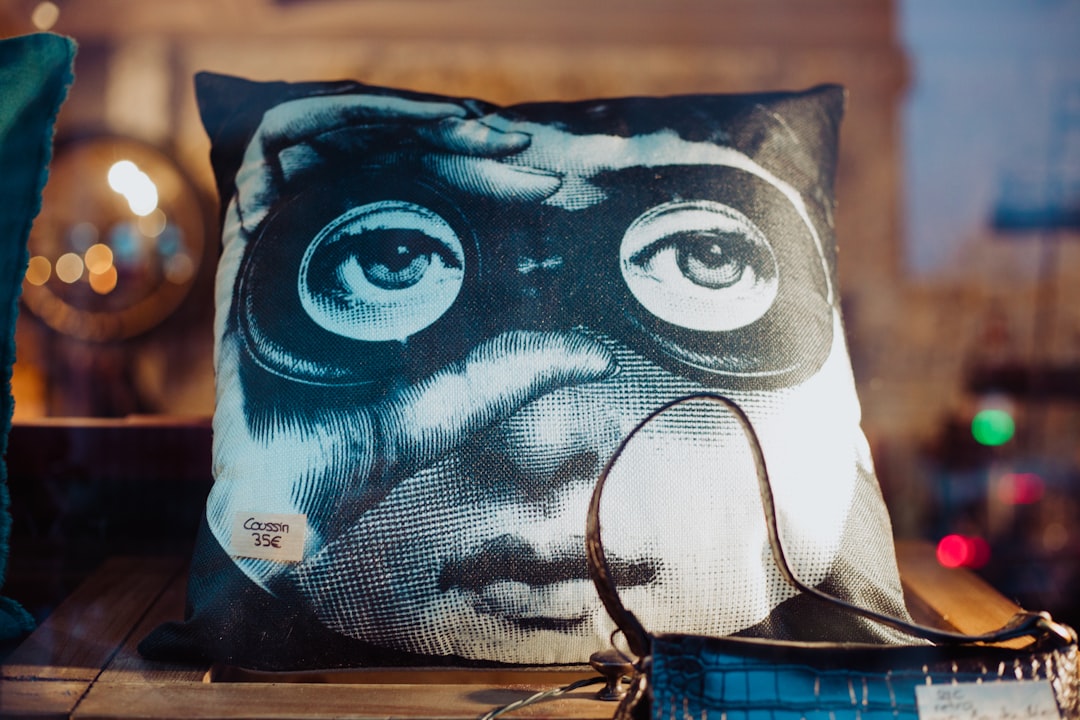 human face graphic pillow