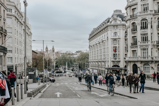 people walking on road in Museo Nacional del Prado Spain