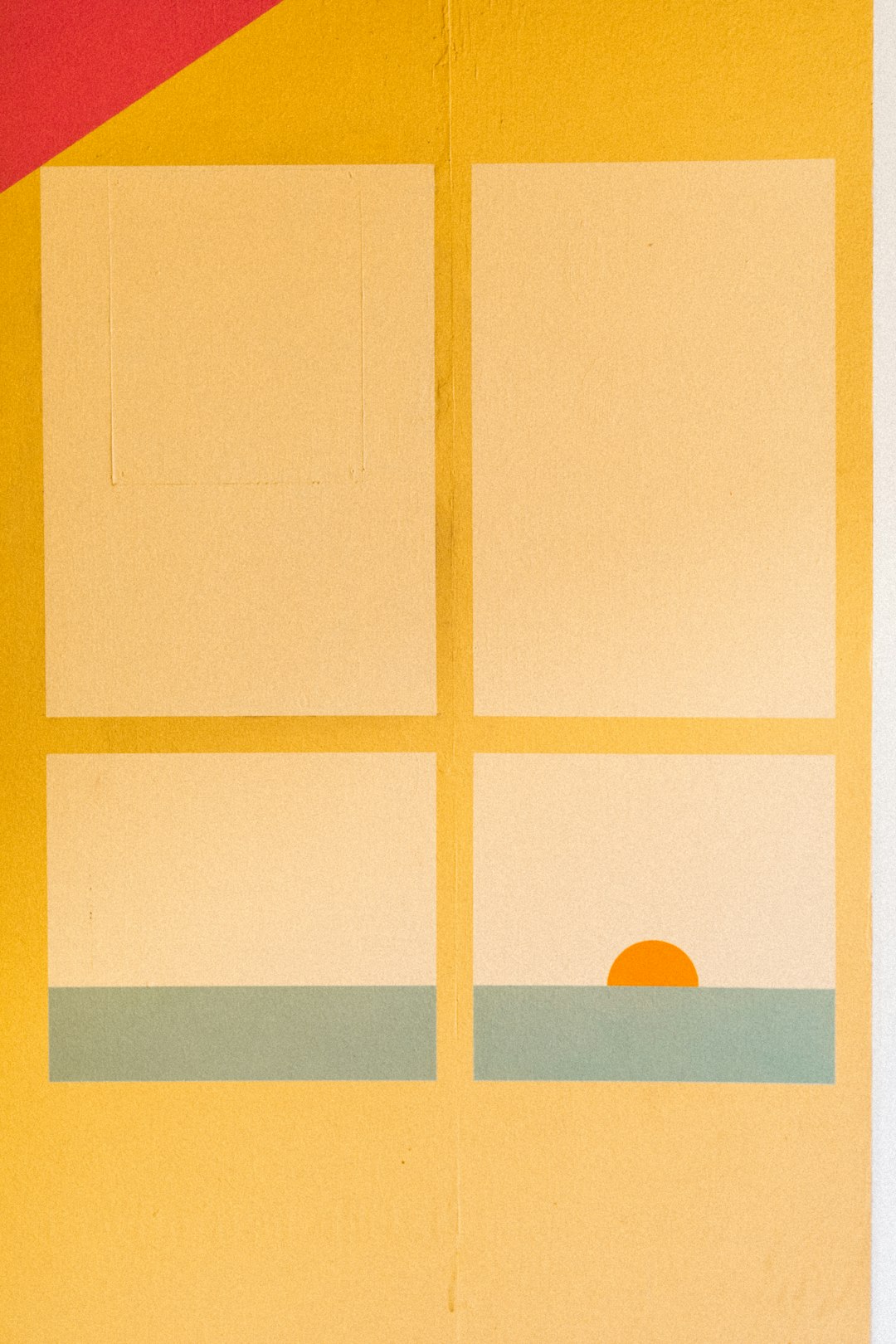 orange and gray window illustration