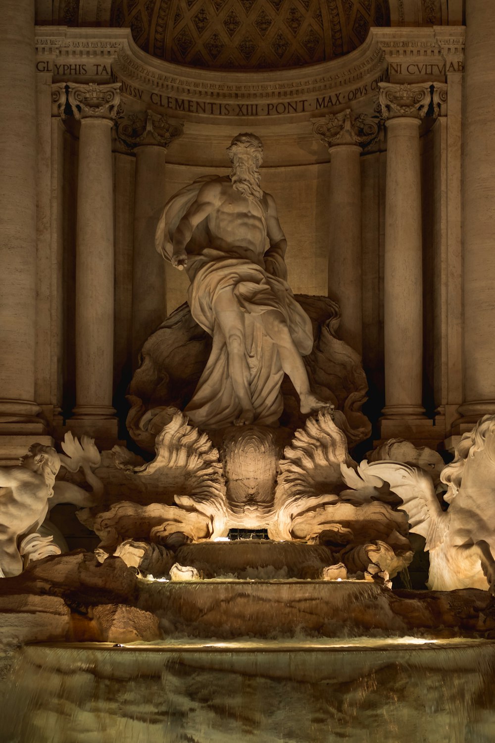 lighted Trevi Fountain