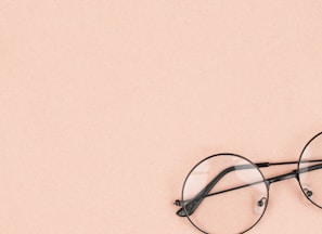 eyeglasses with black frames