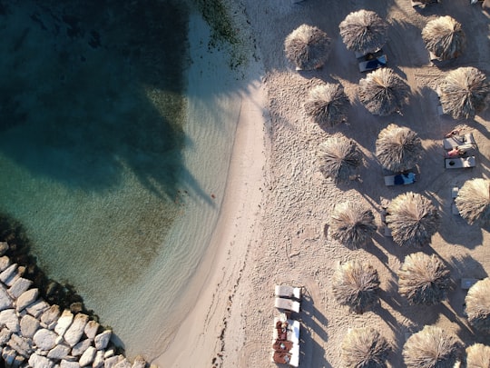 aerial view of huts at the shore in Negril Jamaica