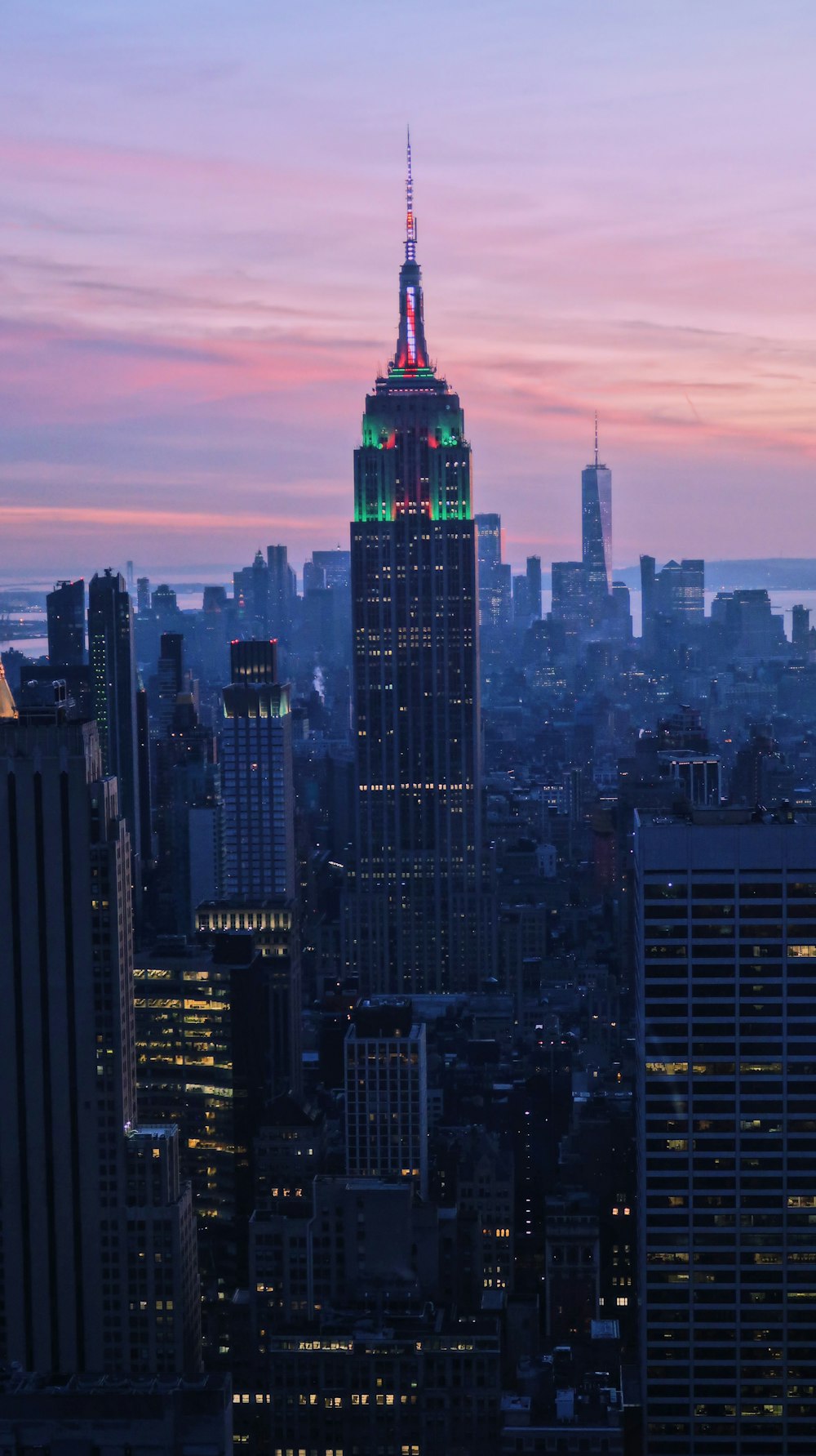 aerial photo of cityscape during nighttime