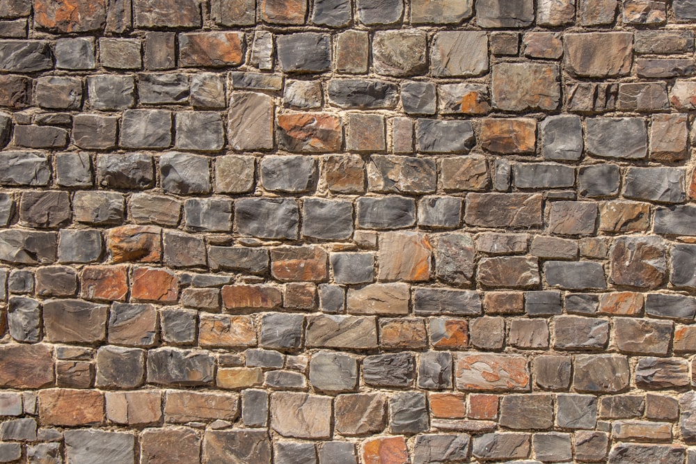 brown bricked wall