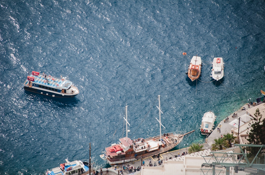 six boats on water