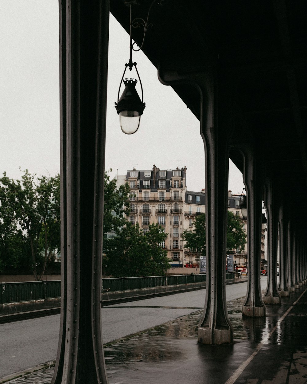 shallow focus photo of black lamp post turned off