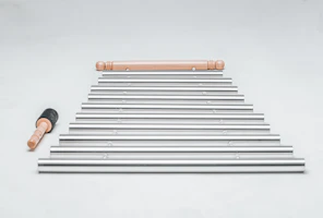 gray stainless steel rods