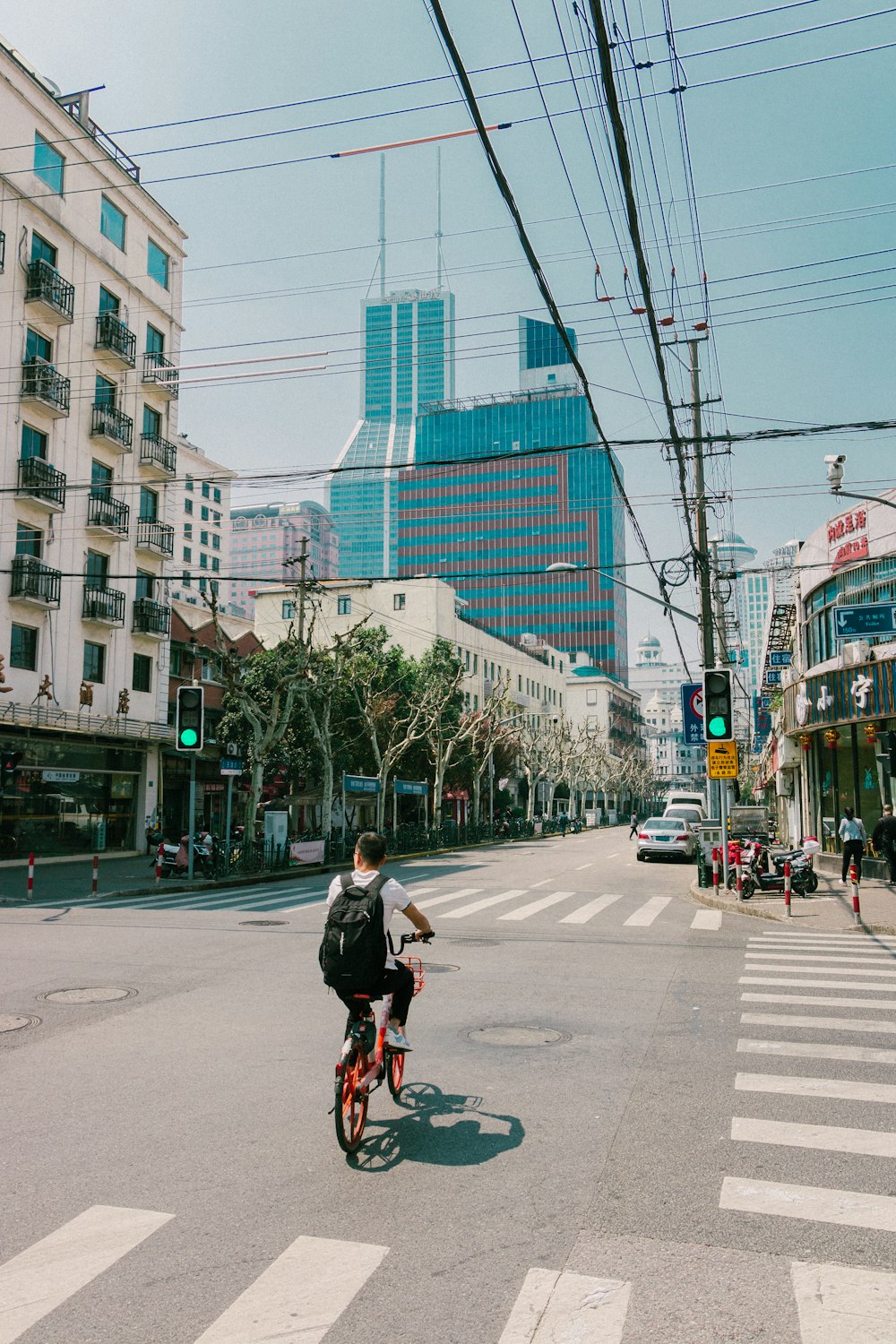 man riding bicycle