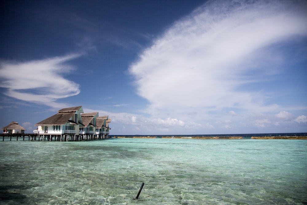 buildings on dock during day